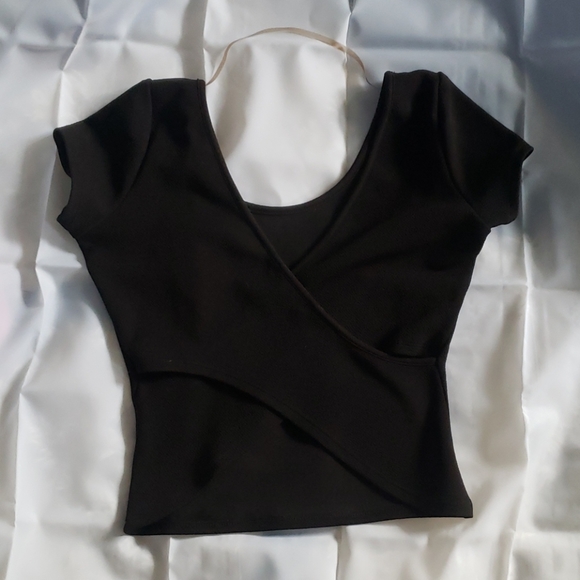 Material Girl Crossed Back Crop Top - Picture 2 of 6